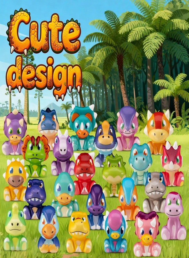 DMIGHT Dinosaur Party Favors for Kids 24PCS Dinosaur Squishy Toys,Goodie Bag Stuffers, Pinata Stuffers,Birthday Gifts for Boys & Girls,Treasure Chest Prizes,Classroom Prizes for Kids - Image 3